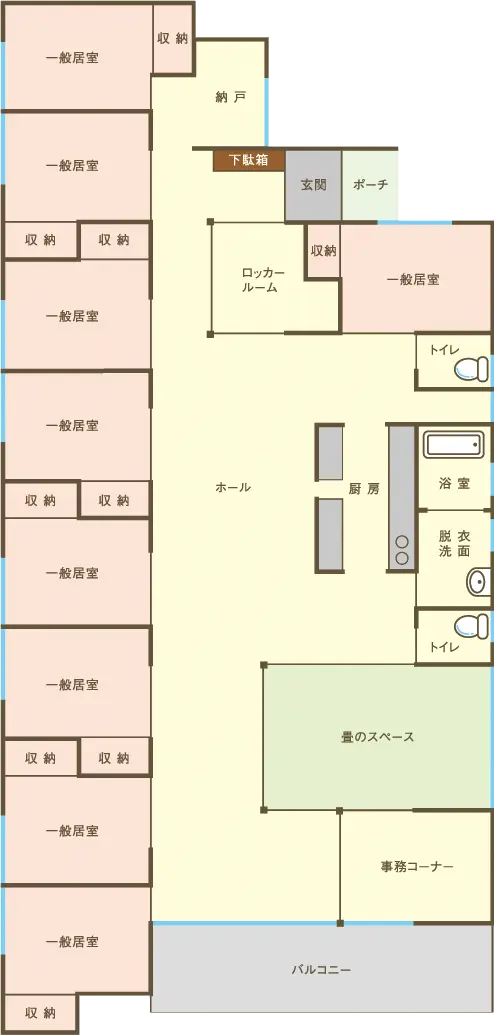 ケアホームまごのて間取り